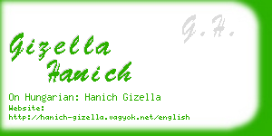 gizella hanich business card